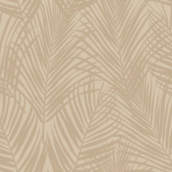 ESTAhome Tapete Palmblätter Beige - 53 cm x 10.05 m - 139431