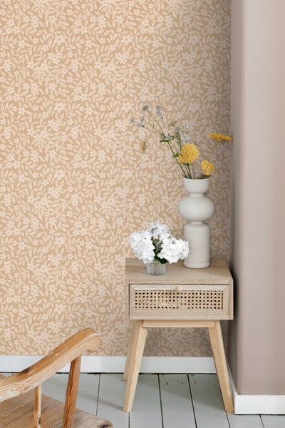 ESTAhome Tapete Blumen Beige - 50 x 900 cm - 131444