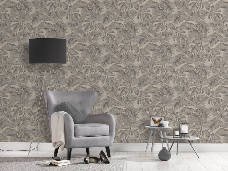 Tapetenrolle mit Blattmuster