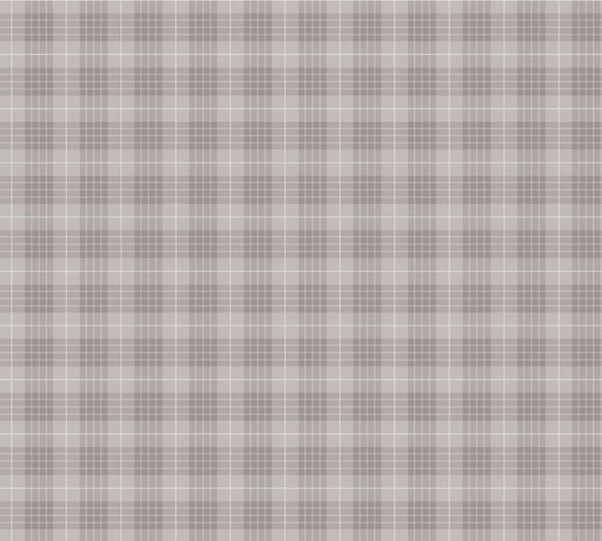 Szene mit Tapete im Karomuster, Tisch mit Dekoration und Stuhl