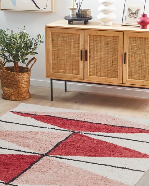 Teppich PURNIA Bunt 140 x 200 cm Baumwolle