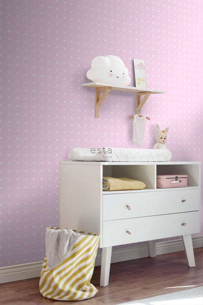 ESTAhome Tapete Sterne Rosa - 53 cm x 10.05 m - 136458