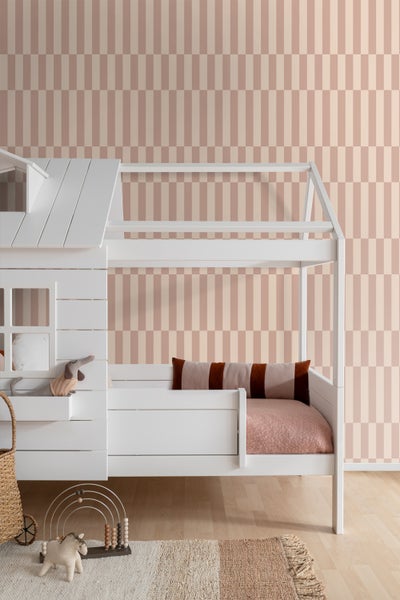 ESTAhome Tapete Streifen Altrosa - 50 x 900 cm - 131213