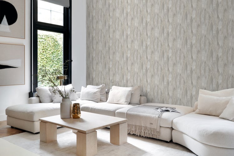 Origin Wallcoverings Tapete Blätter Grau - 53 cm x 10.05 m - 347372