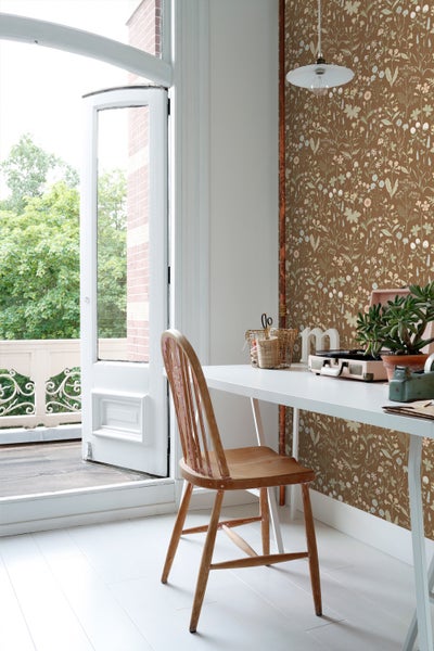 ESTAhome Tapete Feldblumen Beigebraun - 50 x 900 cm - 139695
