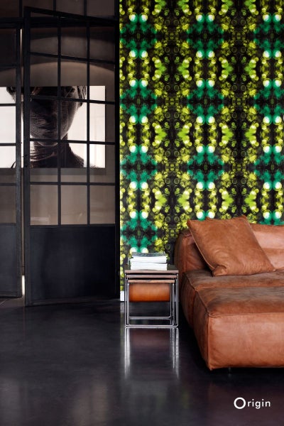 Origin Wallcoverings Tapete Kaleidoskopmuster Gelb und Grün - 53 cm x 10.05 m - 337201