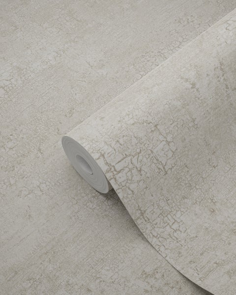 Origin Wallcoverings Tapete Naturstein mit Craquelé-Effekt Beige - 53 cm x 10.05 m - 347563