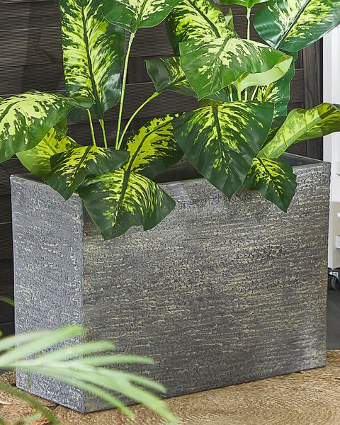 Blumenkübel EDESSA Stein 70 cm Grau
