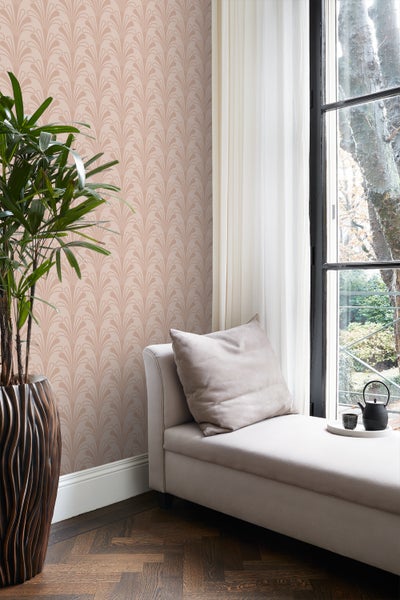 Origin Wallcoverings Tapete Art Decó Muster Terrakottarosa - 50 x 900 cm - 347968