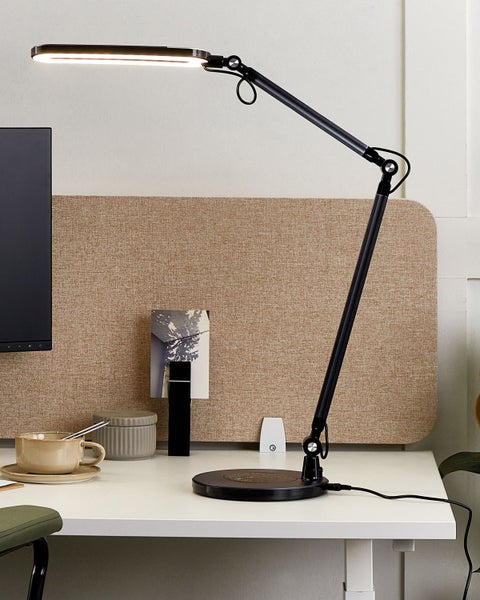 LED Schreibtischlampe GRUS mit Dimmer Metall Schwarz