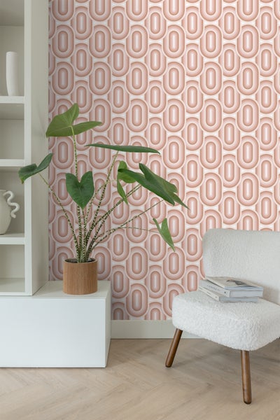 ESTAhome Tapete Retro-Ornamente Hellrosa - 50 x 900 cm - 130982