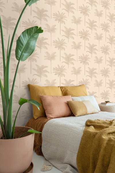 ESTAhome Tapete Palmen Beige - 53 cm x 10.05 m - 139740