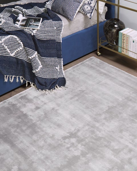 Teppich GESI II Hellgrau 200 x 200 cm Viskose