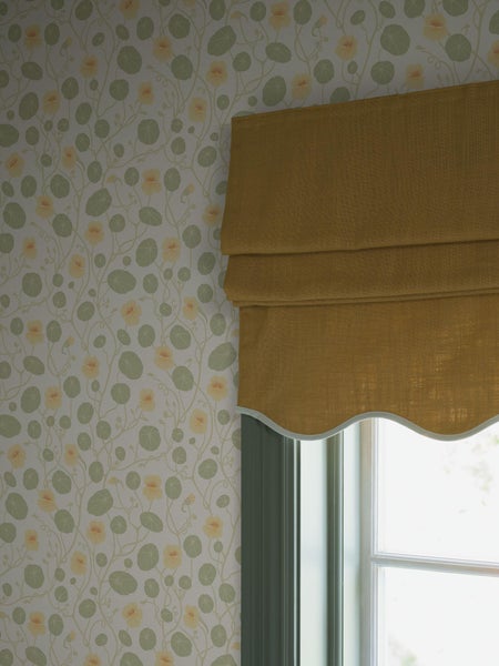 Borastapeter Tapete Lilie Blume Grün und Gelb - 53 cm x 10.05 m - 662655