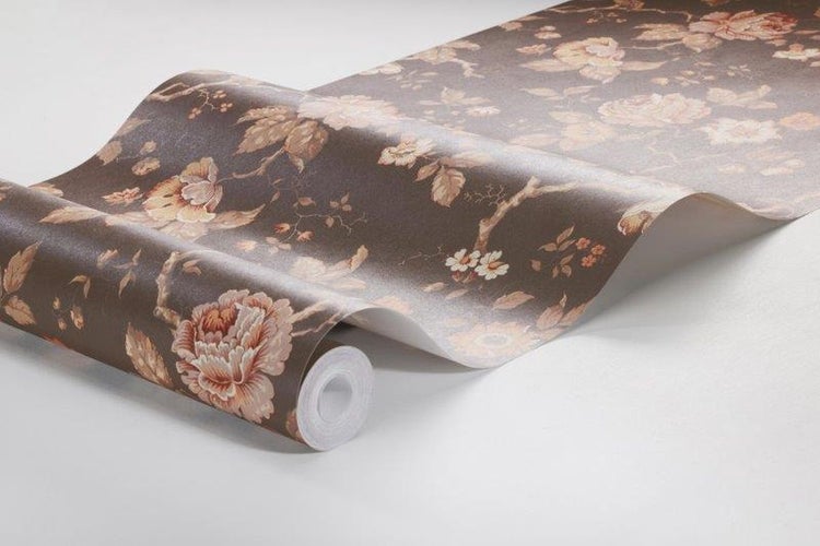 Borastapeter Tapete Blumen Braun - 49 cm x 10.05 m - 660583