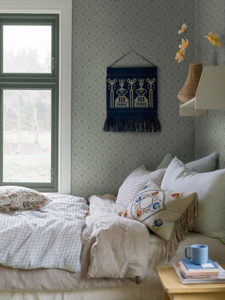 Borastapeter Tapete Blumen Blau - 53 cm x 10.05 m - 662578