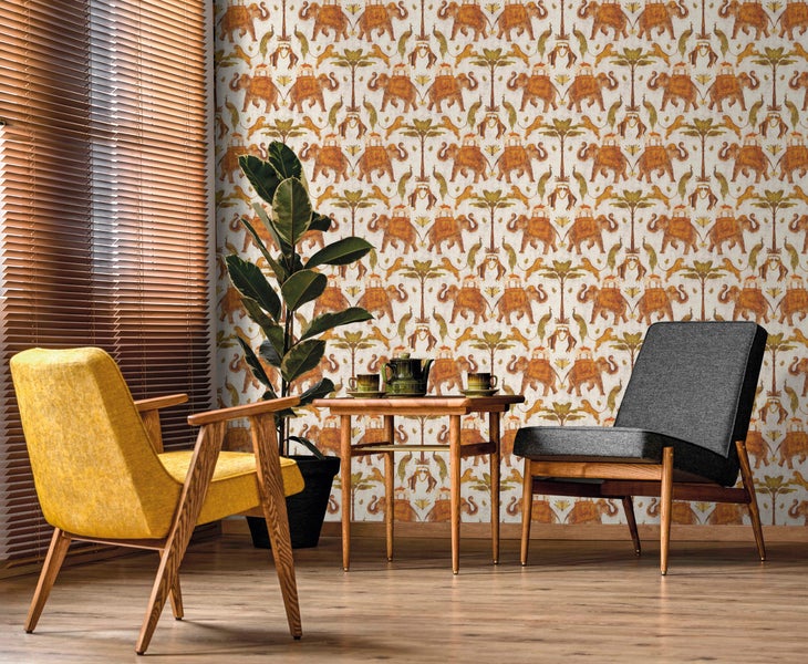 Gelbe Mülltonnen mit Deckel, Trichter und Halterung für die Mülltonne