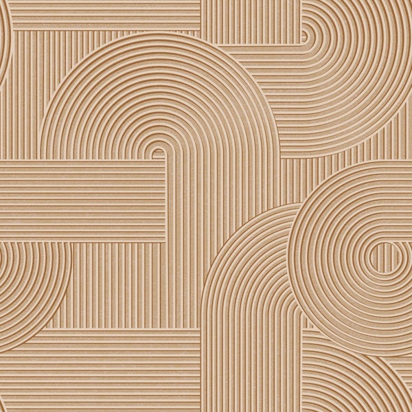 ESTAhome Tapete 3D-Muster Terrakotta - 50 x 900 cm - 139646