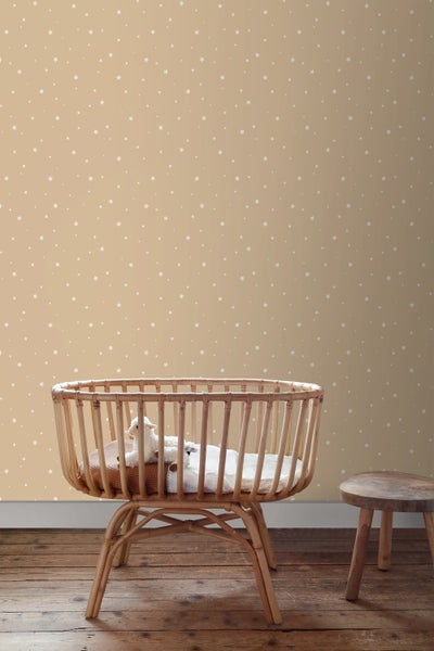 ESTAhome Tapete kleine Sterne Beige - 53 cm x 10.05 m - 139687