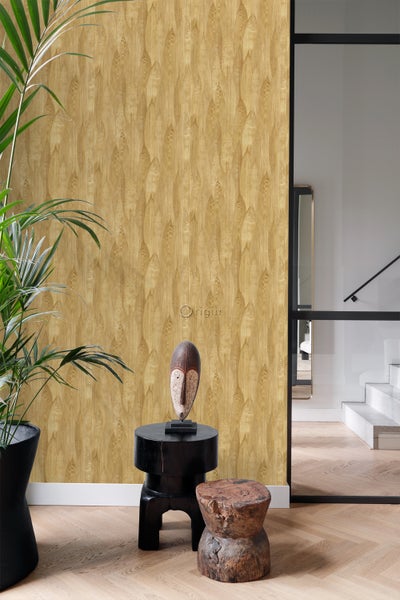 Origin Wallcoverings Tapete Blätter Ockergelb - 50 x 900 cm - 347809