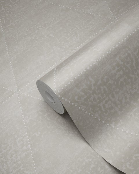 Origin Wallcoverings Tapete verwitterte Metalldreiecke Silber - 53 cm x 10.05 m - 347590