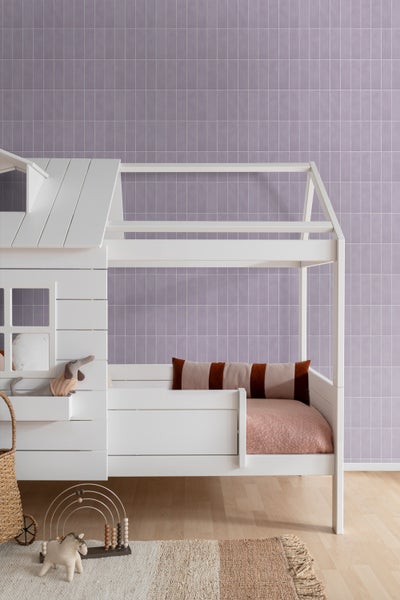 ESTAhome Tapete Fliesenmuster Violett - 50 x 900 cm - 131537