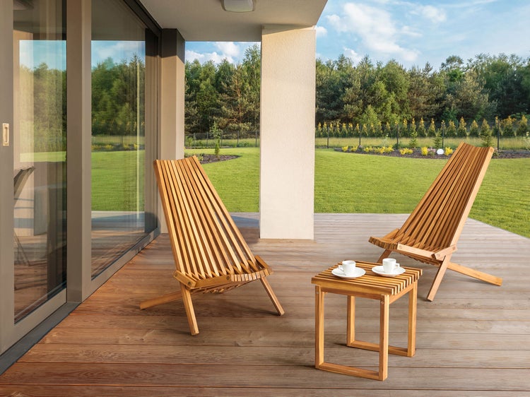 Bistro Set BELLANO Akazienholz Braun
