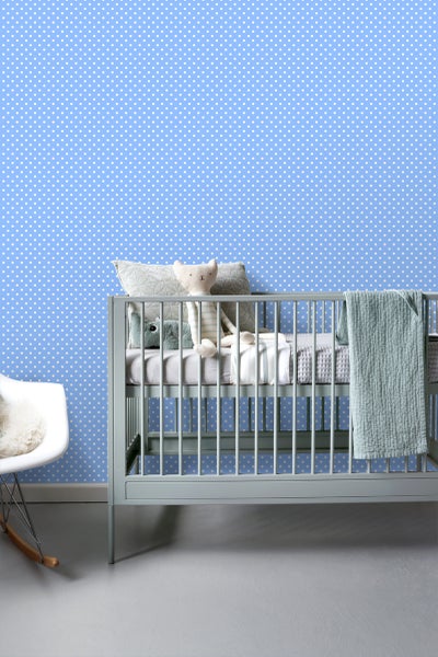 ESTAhome Tapete Punkte Hellblau - 53 cm x 10.05 m - 138103