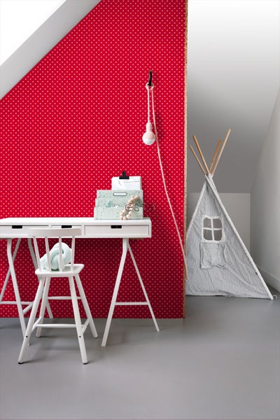 ESTAhome Tapete Punkte Rot und Rosa - 53 cm x 10.05 m - 115740