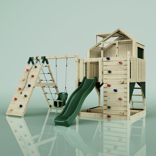 PolarPlay Spielturm Anika aus Holz in Grün,