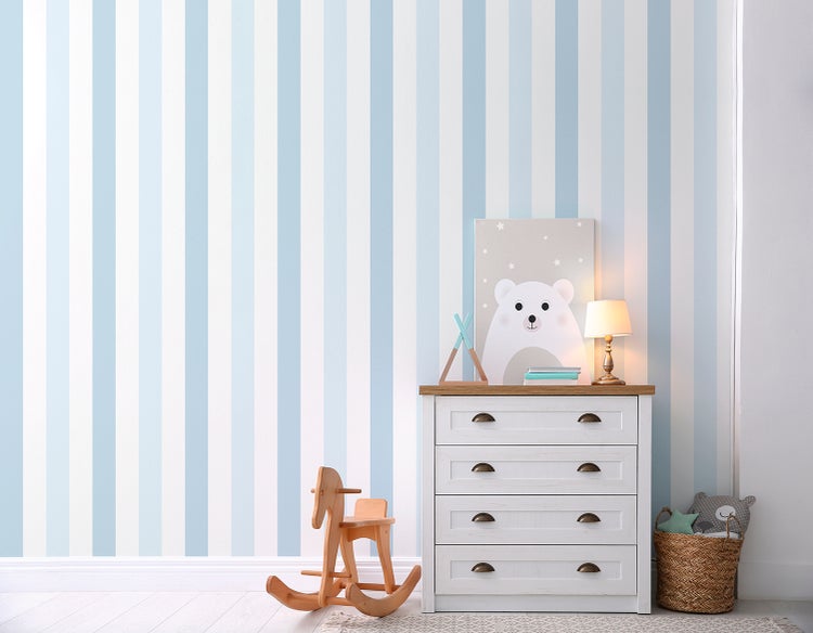 Sanders und Sanders Tapete Streifen Blau und Weiß - 53 cm x 10 m - 640468