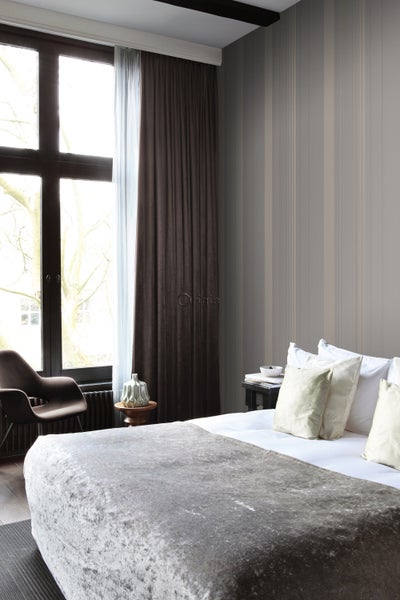 Origin Wallcoverings Tapete Streifen Taupe und Bronze - 53 cm x 10.05 m - 346226