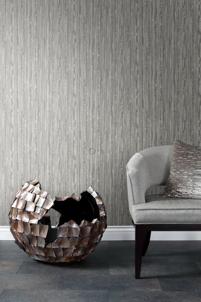 Origin Wallcoverings Tapete Streifen Braun und Gold - 53 cm x 10.05 m - 346640