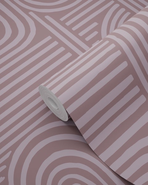 ESTAhome Tapete 3D-Muster mauve-violett - 50 x 900 cm - 131487