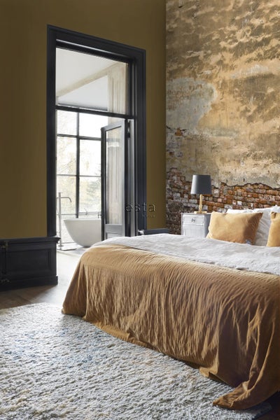 ESTAhome Fototapete alte toskanische Wand Orange - 186 x 279 cm - 157704