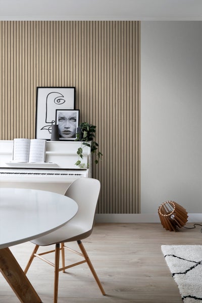 ESTAhome Tapete 3D Holzpaneele Beige - 53 cm x 10.05 m - 139607