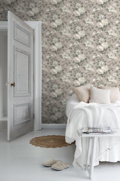Borastapeter Tapete Blumen Rosa - 53 cm x 10.05 m - 660430