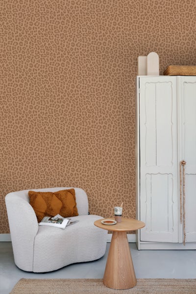 ESTAhome Tapete Leopardenmuster Terrakottabraun - 50 x 900 cm - 139968