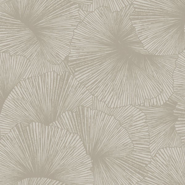 Origin Wallcoverings Tapete 3D Muster Blätter Taupe - 53 cm x 10.05 m - 348007