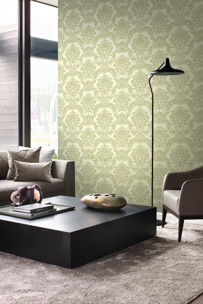 Origin Wallcoverings Tapete Ornamente Hellgrün - 53 cm x 10.05 m - 346525