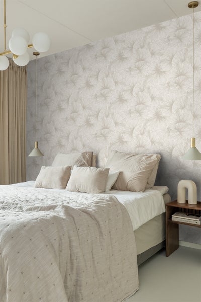 Origin Wallcoverings Tapete 3D Muster Blätter Grau - 53 cm x 10.05 m - 348005