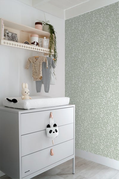ESTAhome Tapete Blumen Mintgrün - 50 x 900 cm - 139879