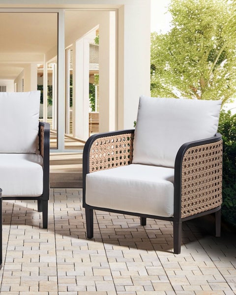 Gartensessel MONTEFALCO Metall Weiß