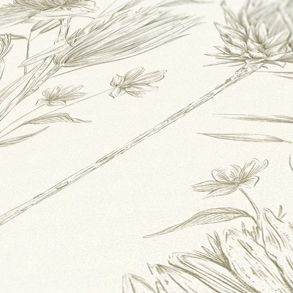 Illustration von Blumen und Gräsern