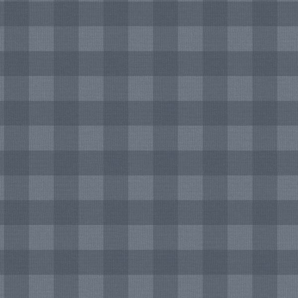 Sanders und Sanders Tapete Karomuster Dunkelblau - 53 cm x 10.05 m - 640681