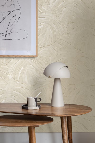 Origin Wallcoverings Tapete tropische Blätter Taupe - 53 cm x 10.05 m - 348024