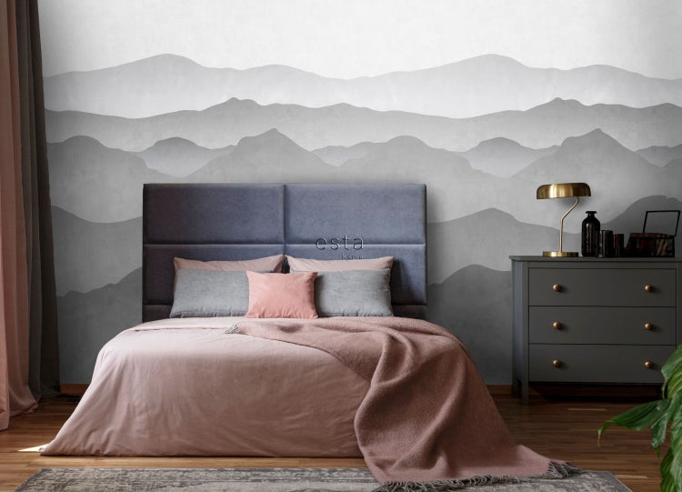 ESTAhome Fototapete Berglandschaft Grau - 250 x 300 cm - 158939