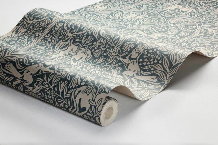 Borastapeter Tapete Blätter Graublau - 53 cm x 10.05 m - 660561