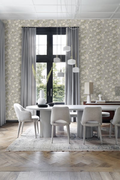 Origin Wallcoverings Tapete Magnolie Grün - 53 cm x 10.05 m - 347046