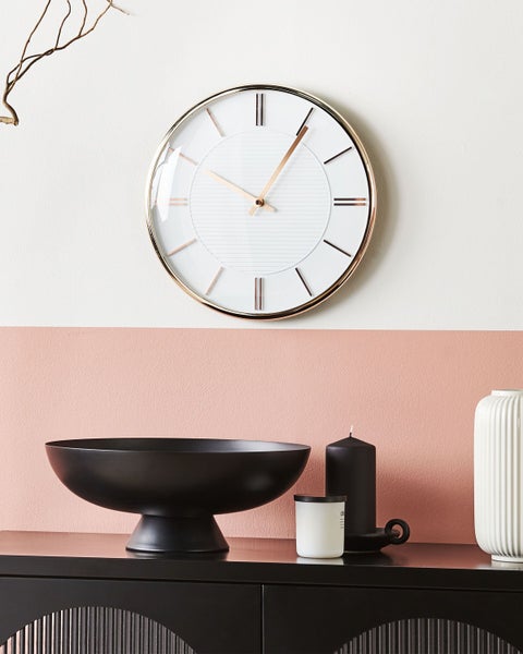 Wanduhr DAROCA 34 cm Weiß